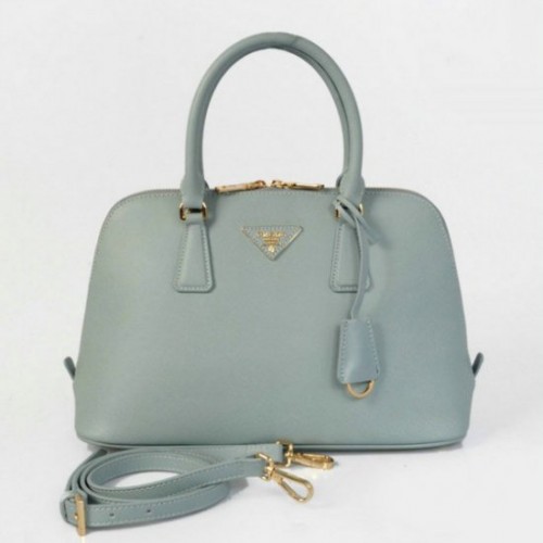 Prada Saffiano Lux Top Handle Borse BL0837 Blu Light a pelle Autentico Online